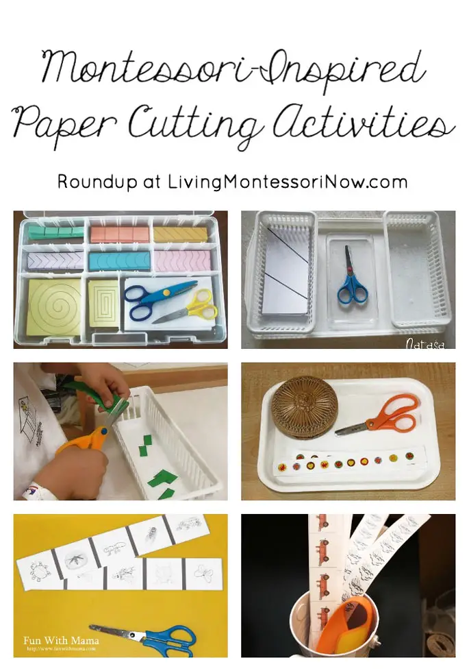 Activités de découpage de papier inspirées par Montessori