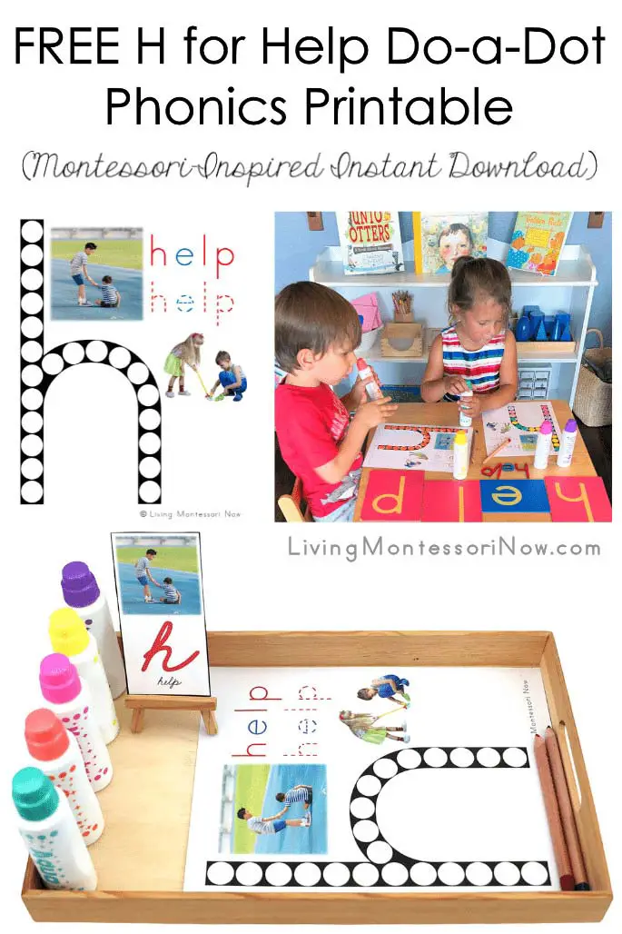 Free H for Help Do-a-Dot Phonics Printable (Montessori-Inspired Instant Download)