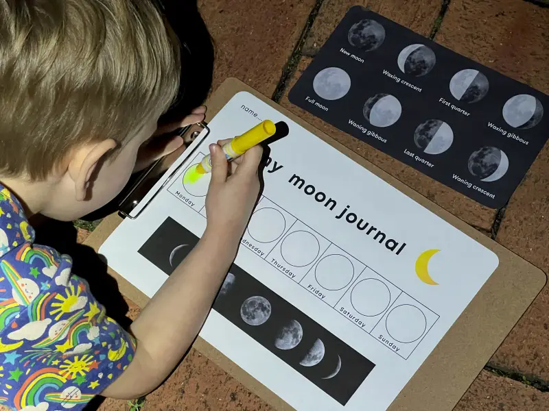 Journal des phases de lune pour enfants comment on montessori (1)