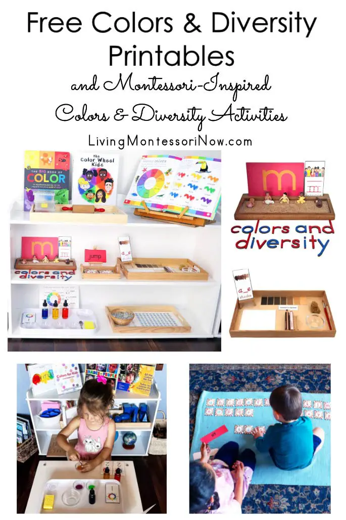 Imprimables gratuits sur les couleurs et la diversité et activités sur les couleurs et la diversité inspirées de Montessori